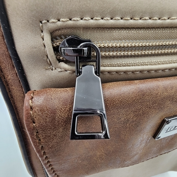 LIZ SOTO Brown/Taupe convertible bag backpack - Picture 7 of 15